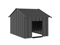 Vidaxl Casota Com Telhado 83x130x85 Cm Aço Galvanizado