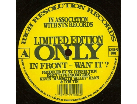 Vinil In Front - Wan It High Resolution Records, Sts Records Ltd