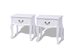 Bedside Cabinet, Bedside Cabinets Vidaxl Branco Mdf (n/a)