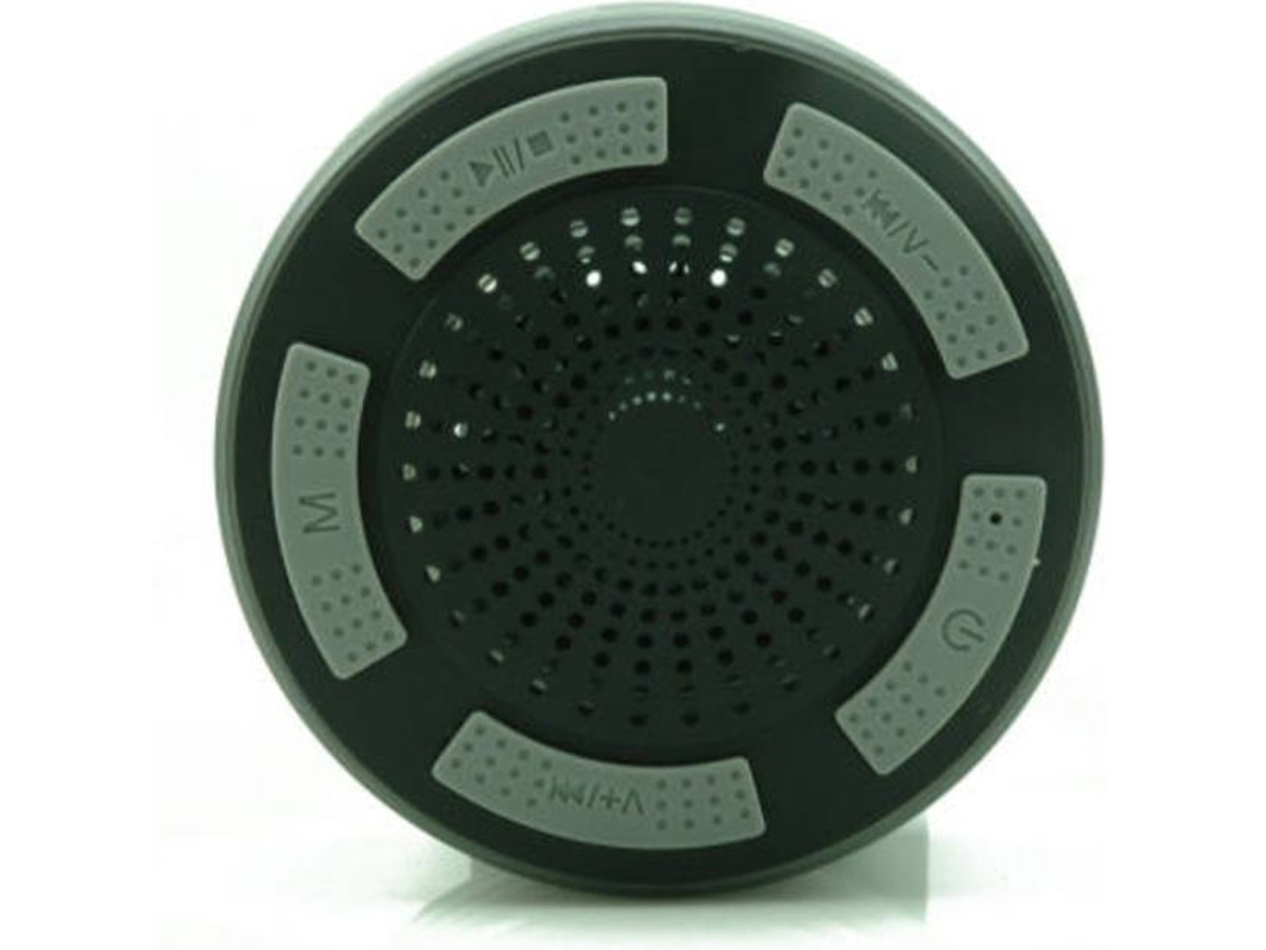 Alto Falante Chuveiro Ipx7 Bluetooth Hd Subwoofer Fm Led Colorido Chuveiro/banheiro/praia Cinza Yizhood