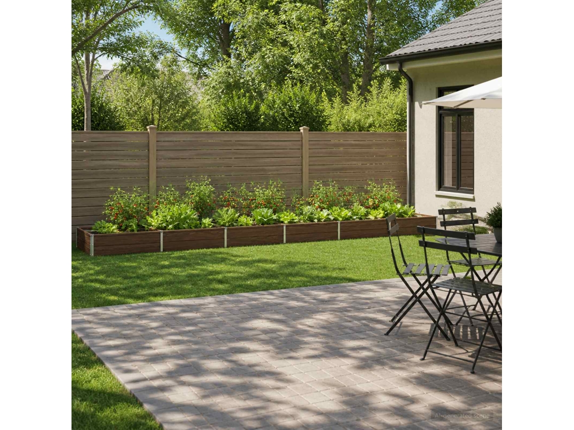 Vidaxl Cama De Jardim Elevada Preto 480 X 80 X 24 Cm