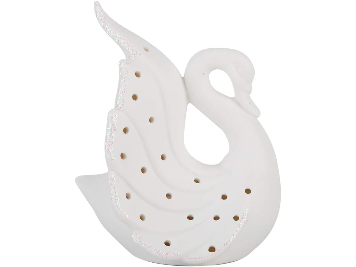 Luminária Noturna Led Cisne Branco Moderno, Alimentada Por Bateria, Decoração Para Quarto Infantil, Gokoco