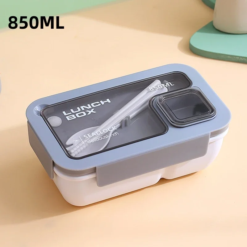 Lancheira Portátil para Crianças, Inclui Lancheira e Talheres Próprios para Micro ondas. MDUG (branca 850ml)