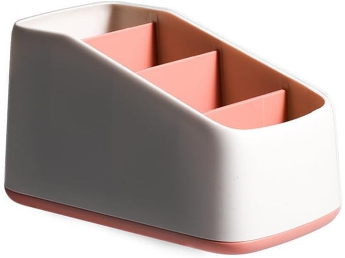 Organizador de mesa AQUAFORGE com 4 compartimentos, em ABS, para controle remoto, celular e papéis