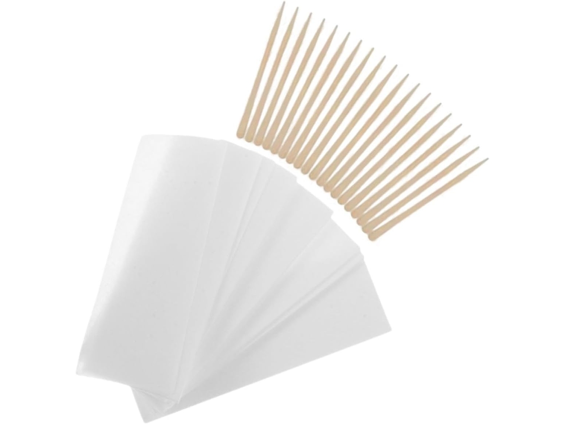 Tiras de cera descartadas para mulheres, feitas de papel sólido, para sobrancelhas e corpo.