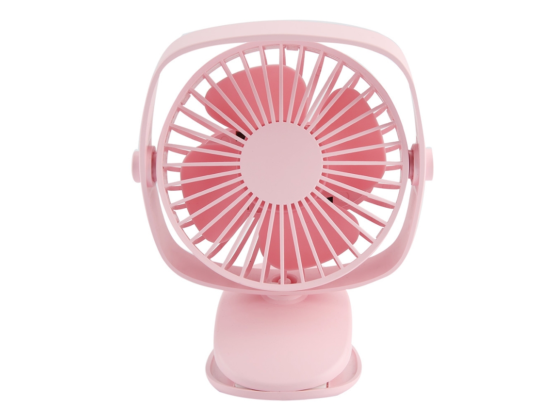 Mini Ventila De Fixação Portátil Laxiscreed Com Rotação De 360° Em Rosa