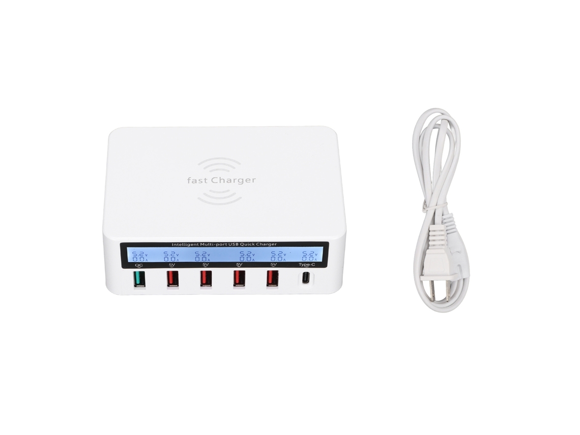 Estação de Carregamento USB 6 portas EOOCOO, rápida