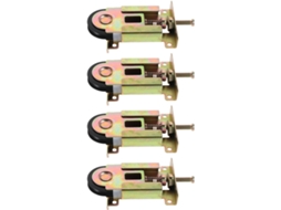 Conjunto De 4 Roletes Metálicos Para Portas De Armário Deslizantes, Com Polias.