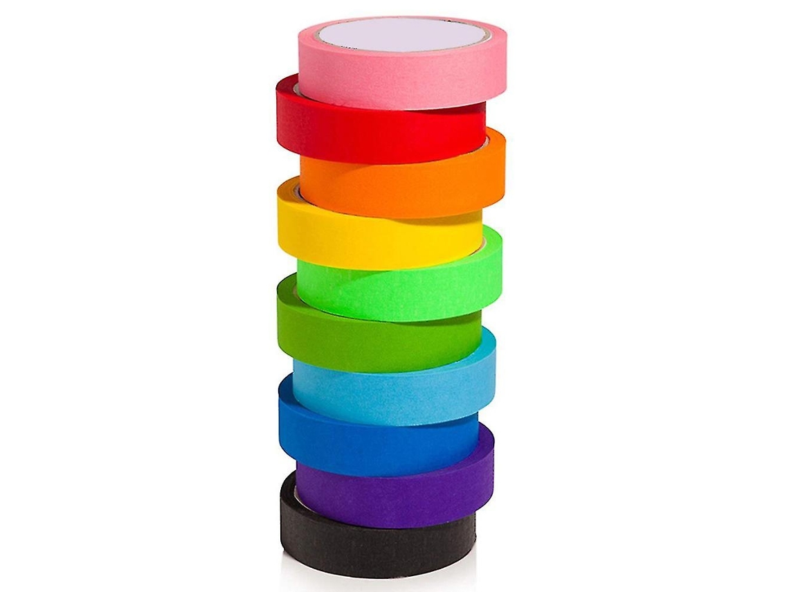 Lurelia Fita Adesiva Para Artesanato, Decoração E Uso Diário, Arco-íris, 10 Fitas, 20 M, 3 Cm
