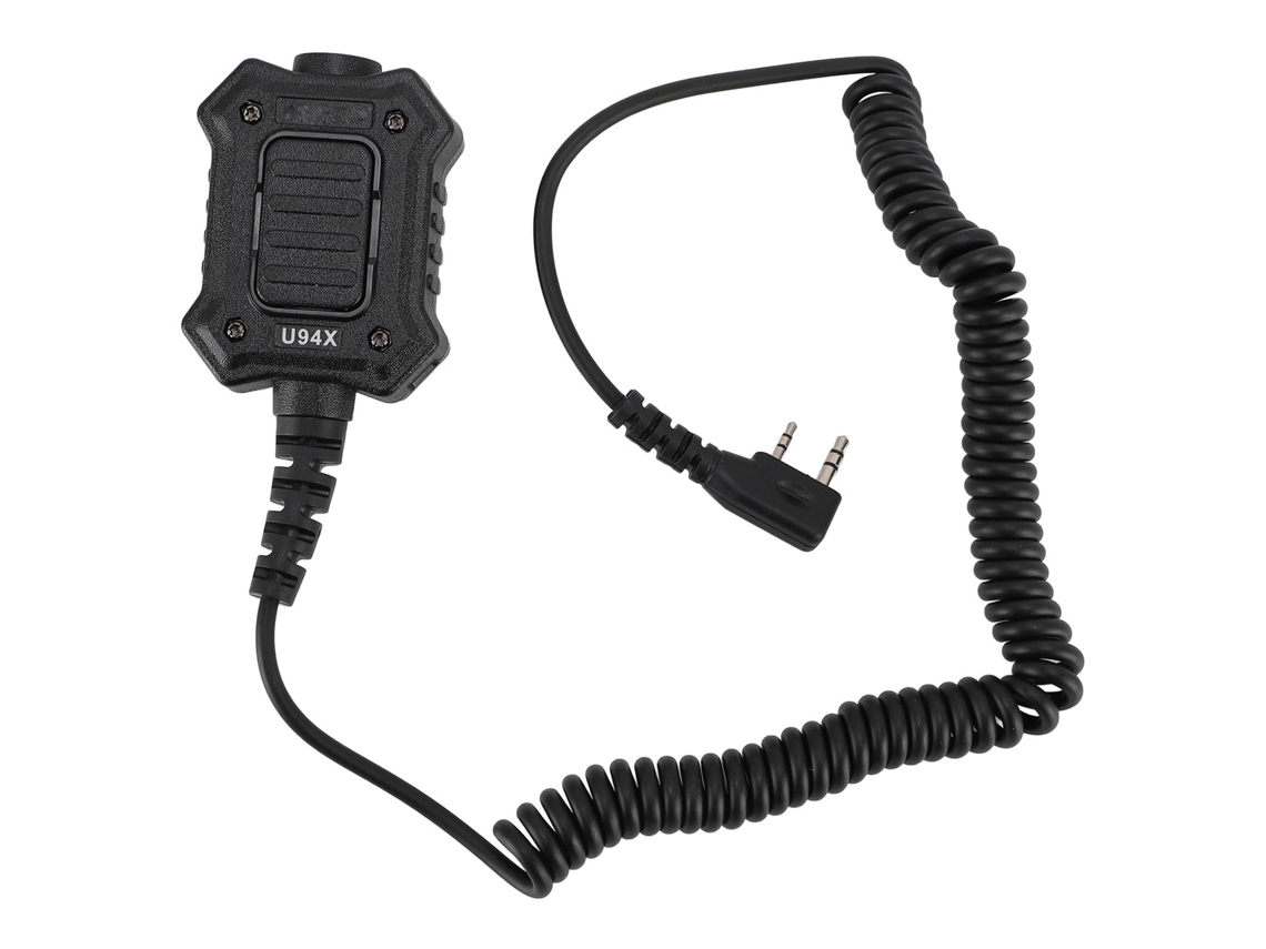 Aetheria adaptador U94x Push To Talk com Cabo Enrolado para Fone de Ouvido Rádio 2 Vias Tyt Uv82 Uv6r Bf888s