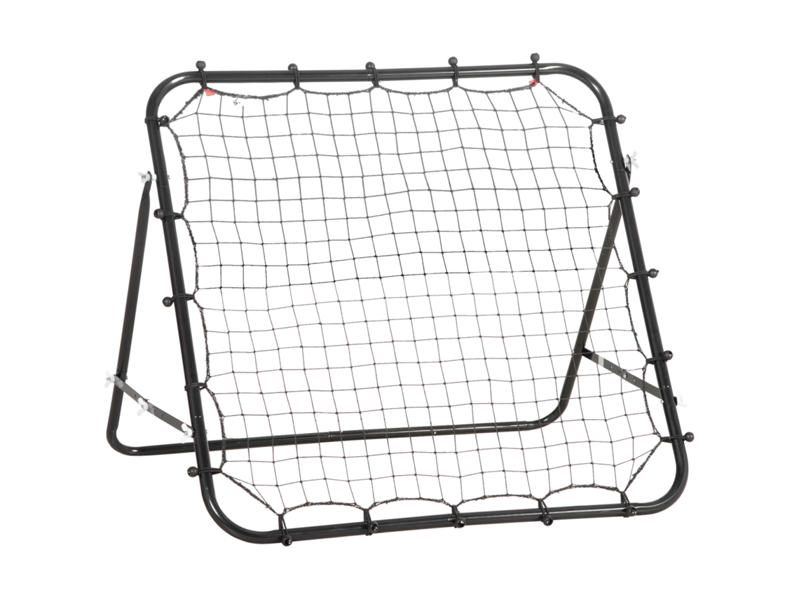 Rede de Treino de Futebol LYYTUNG 96x80x96cm, rebounder com Estrutura Metálica Preta para Chute e Defesa