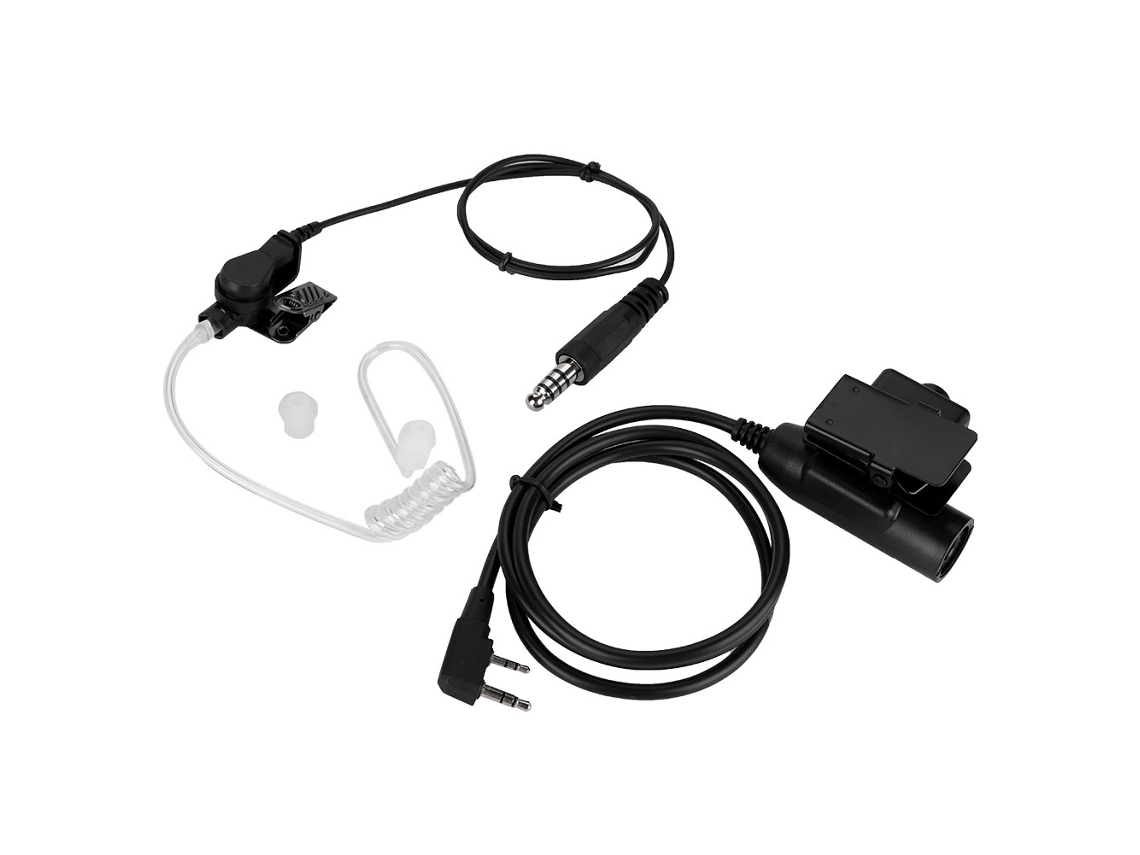 Fone De Ouvido Intra Auricular K Head Air Channel Com Tubo Acústico E Botão Ptt. Brilvibera
