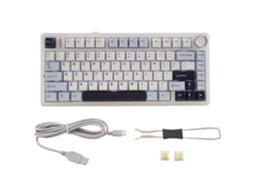 Teclado Bluetooth Dobrável Cinza TAISHENGDA