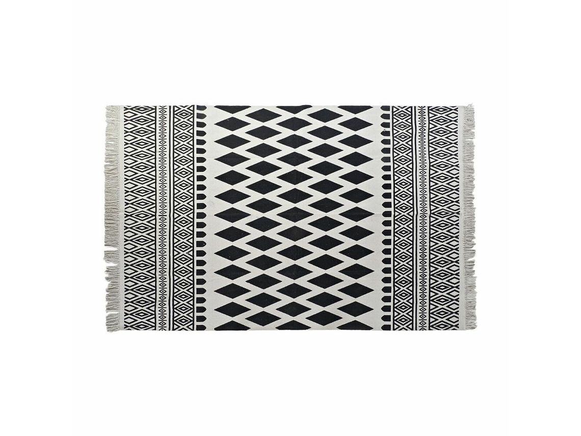 Tapete DKD Home Decor Preto Branco (120x180x0,7 cm)