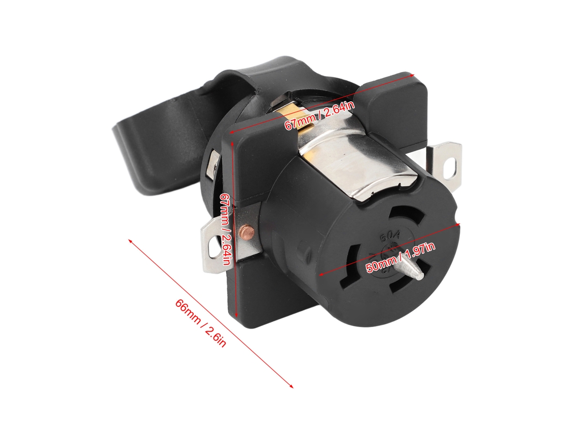 Laxiscreed Conector Para Gerador 50a Com Fecho De Terra, Ligação Segura