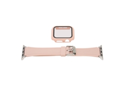 Pulseira Tpu e Capa Pc Protetora Ajustável 40mm para Iwatch Rosa