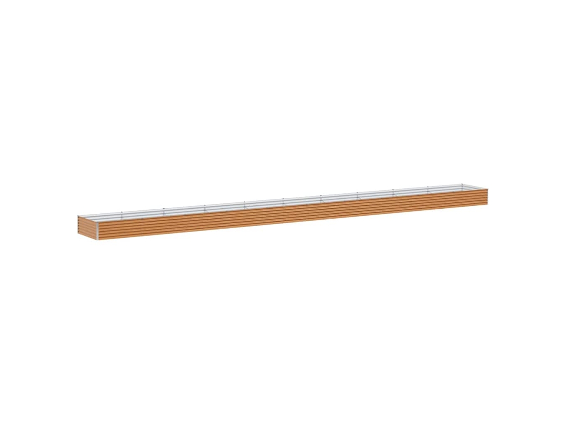 Conjunto 1 Cama De Jardim Vidaxl Castanho Aço (970 X 100 X 36 Cm)