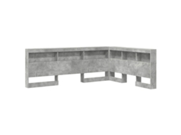 Cabeceira de Armazenamento Cinzento 160cm madeira MAISON EXCLUSIVE