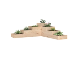 Vidaxl Vaso De Jardim 4 Níveis 106x104,5x36 Cm Madeira Maciça Pinho