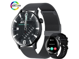 Smartwatch Para Homens Com Função De Chamada Telefônica Bluetooth, Ip67 Android Ios Preto Bestvite