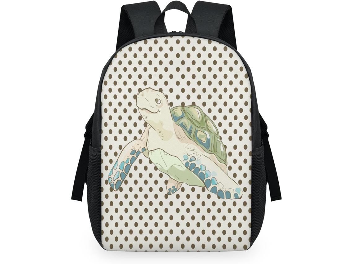 Mochila Tropicallife Divertida com Estampa Marinha Tartaruga e Bolinhas 32 5 X 15