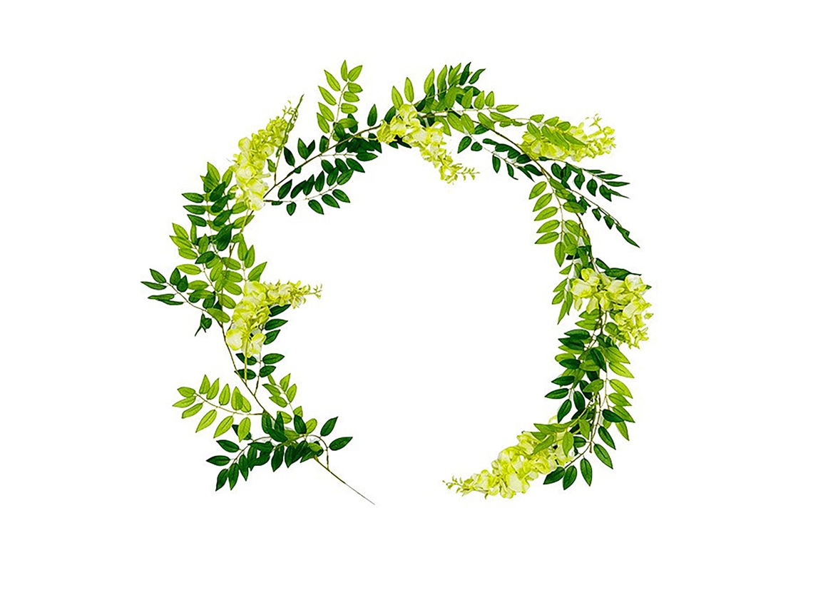 Laxiscreed Vinha De Wisteria Artificial Verde Para Decoração Elegante A10509