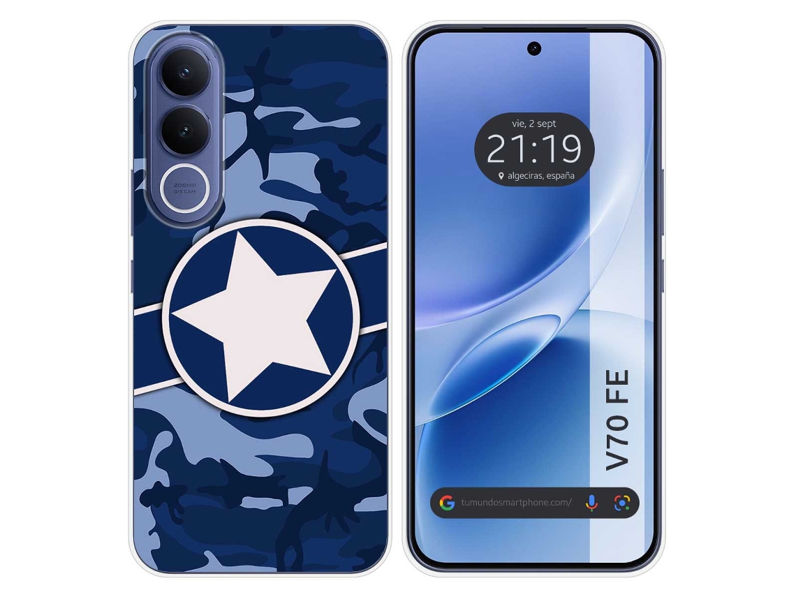 Capa Tumundosmartphone De Silicone Para Vivo V70 Fe Estampa Camuflada 3 Padrões