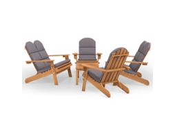 Garden Lounge Set, Garden Lounge Sets Vidaxl Marrom Madeira De Acácia (n/a)