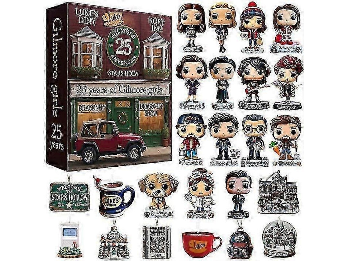 Calendário De Adviento Navideño 2025 Decoração Acrílico Estilo Completo Design 2d Presente Surpresa 24 Dias Caixa De Gilmore Girls