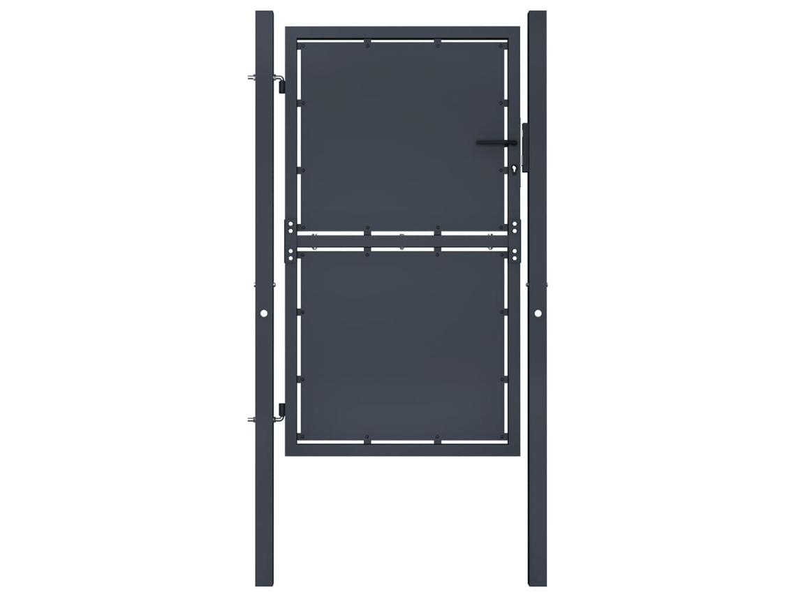 vidaXL Portão de jardim 100x200 cm aço antracite