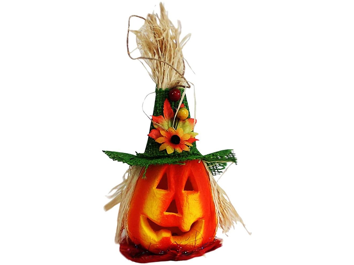 Lanterna De Abóbora Decorada Para Halloween