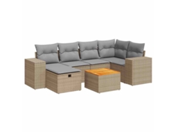 Garden Sofa Set, Garden Sofa Sets Vidaxl Bege Rattan / Vime (n/a)