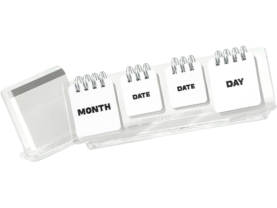 Calendário De Mesa Moderno Em Acrílico - Design Elegante, Datas Ajustáveis, Calendário Essencial Para Casa.