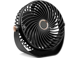 Ventilador De Mesa Portátil Com Luz, Recarregável Via Usb, 3