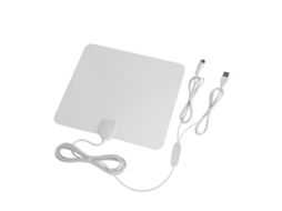 Antena Digital Indoor Para Tv Hd Amplificada - Alcance 50 Milhas Com Cabo Coaxial De 10 Pés