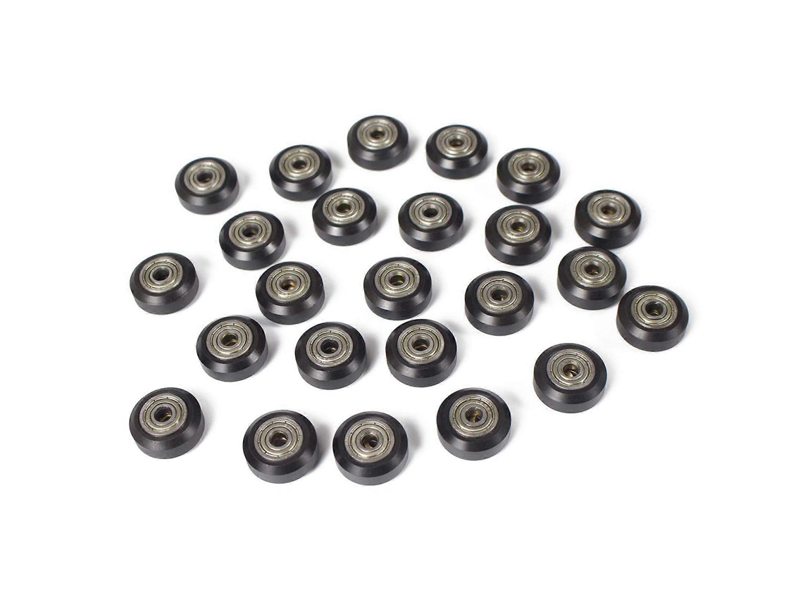 52pcs3d Printer Pom Pulley Wheels 625zz Linear Bearing Ulley Passive Round Wheel Roller For Creality Cr10,ender 3