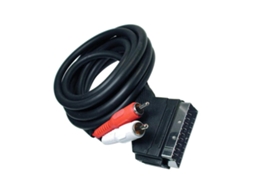 G-92-060A/5 :Cabo Scart Macho Vídeo / 2 Rca Macho 5M