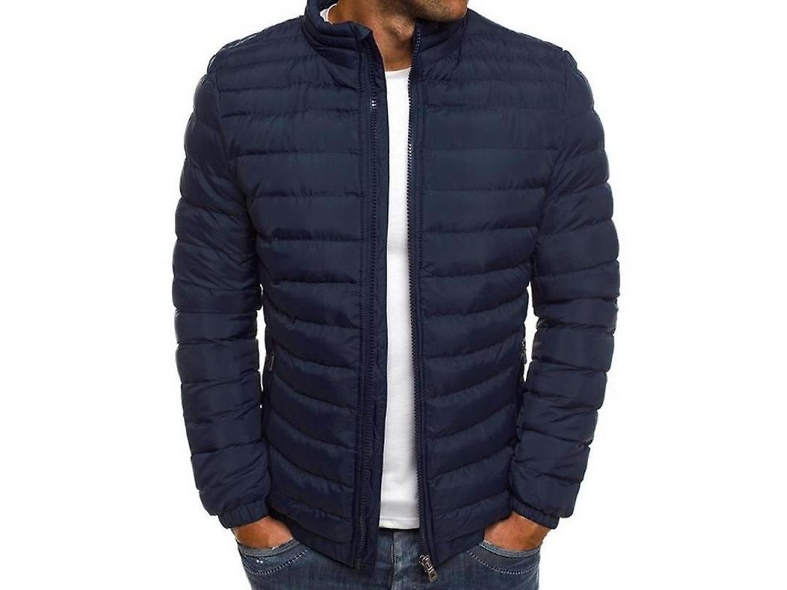 2026 chaqueta Ligera de Plumas para Hombre Abrigo Relleno Caleiente Invierno Casual Exterior Mpa XL Azul Marino