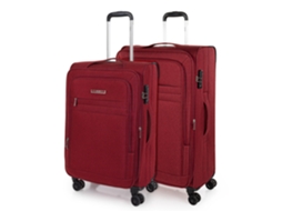 Conjunto de Malas Semi-Rígidas Eva JASLEN Brighton Garnet 46 5X78X29 Cm 82 5L