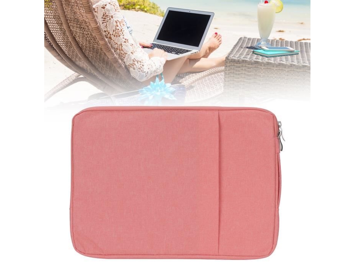 Bolsa Para Laptop Hurrise De 15 Polegadas, Capa Elegante E Fina Para Laptop De 15,6 Polegadas, Cinza E Rosa.