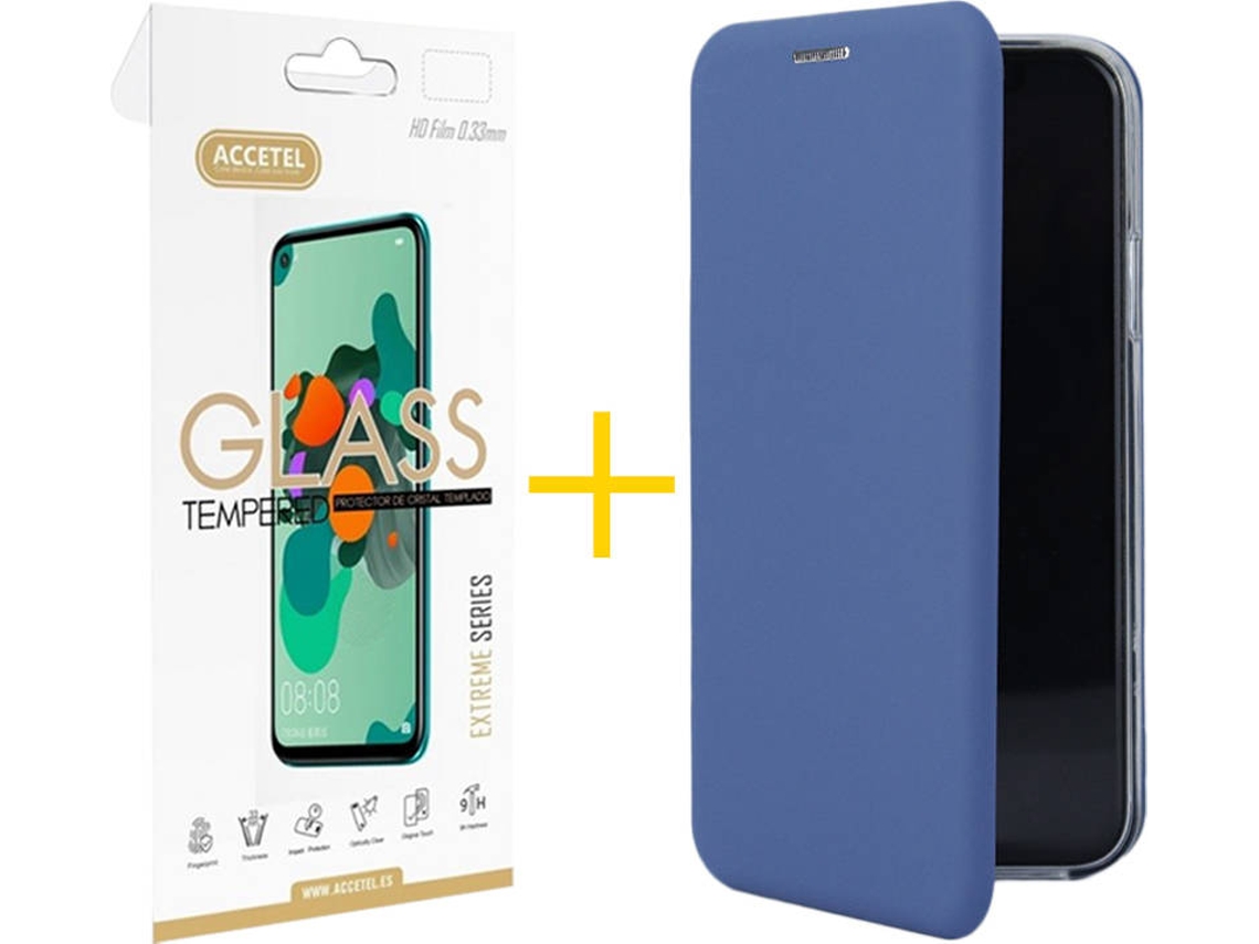 Capa e Película Apple iPhone 11 Pro ACCETEL Flip Cover 0563 Azul