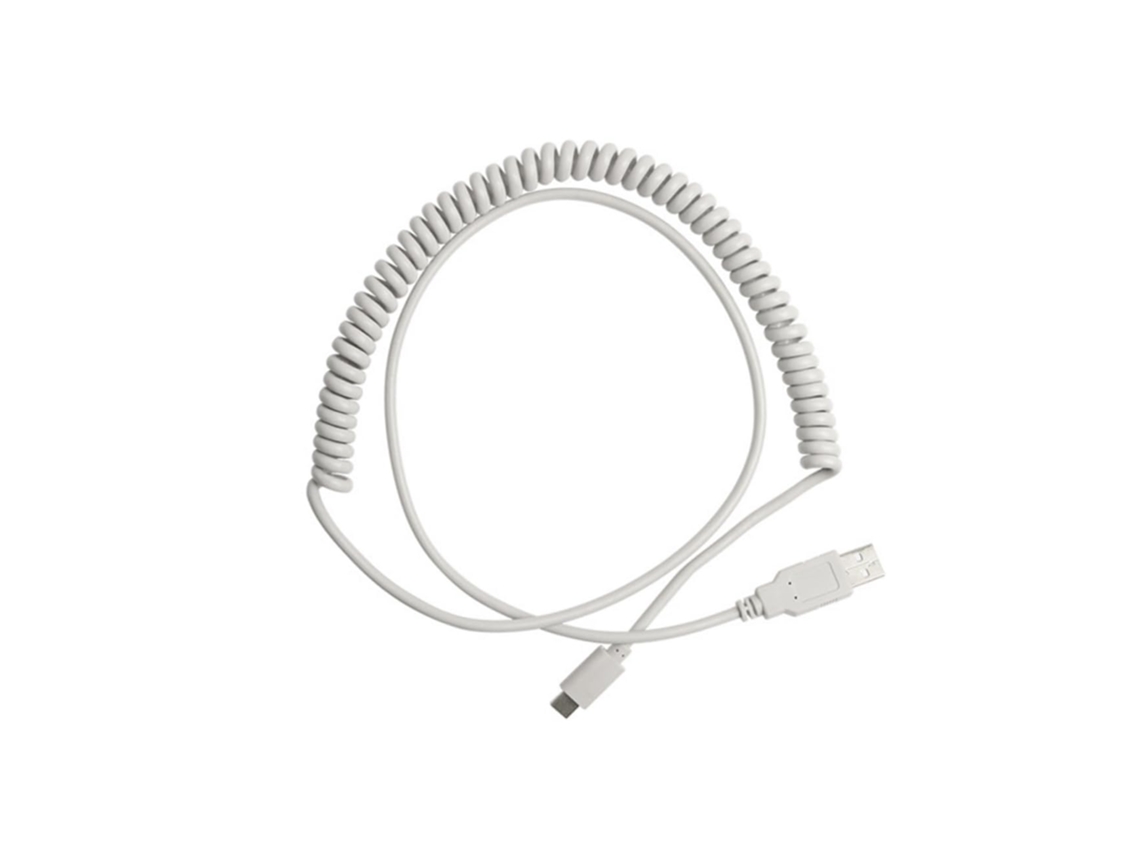 Cabo Usb Tipo C Para Teclado Mecânico, Cabo Durável E Resistente, Prático, Branco Cabo Usb Tipo C Para Teclado Mecânico, Cabo Durável E Gokoco