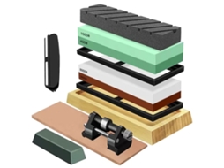 Conjunto De Pedras Afiar Facas / Amolar Afiador 400/1000/3000/8000 Aquaforge