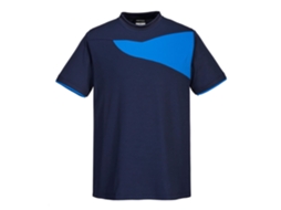 Camiseta De Manga Curta Pw2 Conforto E Estilo / Preto Cinza / M Portwest