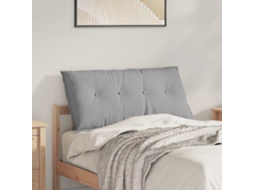 Vidaxl Travesseiro Para Costas Cinza Nuvem 100 X 19 X 50 Cm Tecido