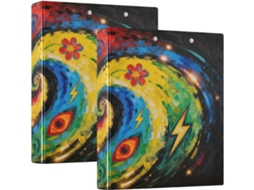 Pintura A Óleo Com Óleos Espirais Coloridos, 3,8cm 1,5 Polegadas, Cadernos, Fichários De 3 Argolas Com