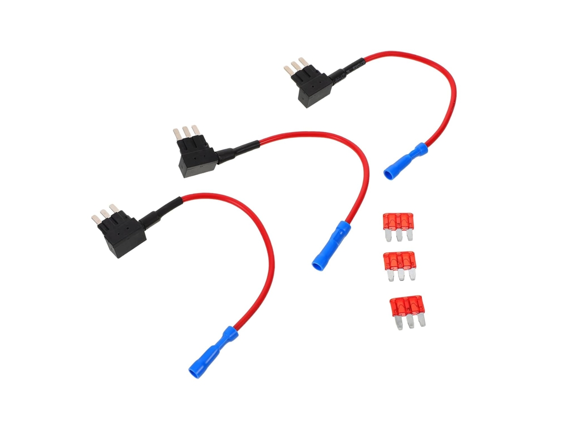 Kit De 3 Adaptadores De Mini Fusíveis Para Carros, Modificação De Bloco De Fusíveis De Baixo Perfil.