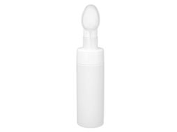 Frasco De Espuma Branca Para Limpeza Facial, Com Escova De Silicone, Recarregável, Vazio, 200 Ml
