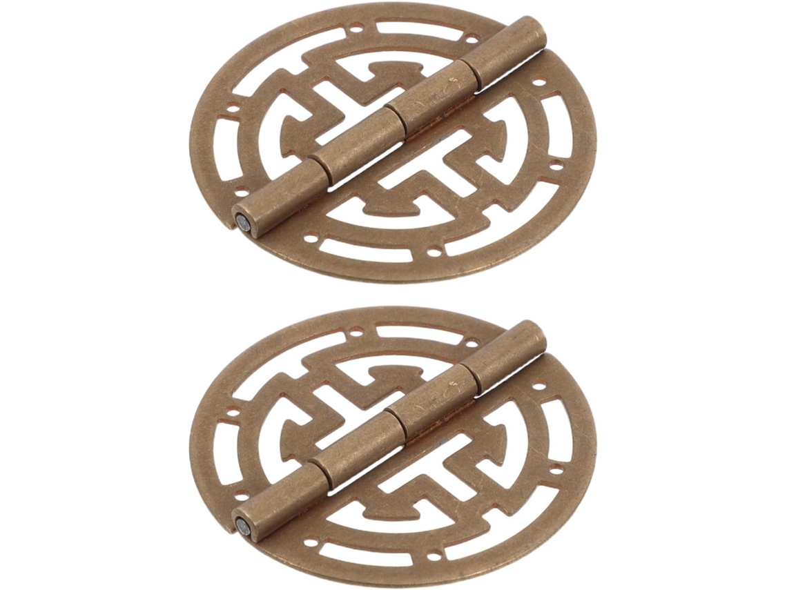 2 Dobradiças De Latão Antigo Para Caixa Joias, Decorativas, Douradas, Resistentes Ao Desgaste, Com Encaixe Universal