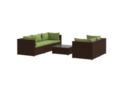 Garden Lounge Set, Garden Lounge Sets Vidaxl Marrom Rattan / Vime (n/a)